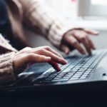 Woman Working On Laptop From Home. Busy People Lifestyle. Woman
